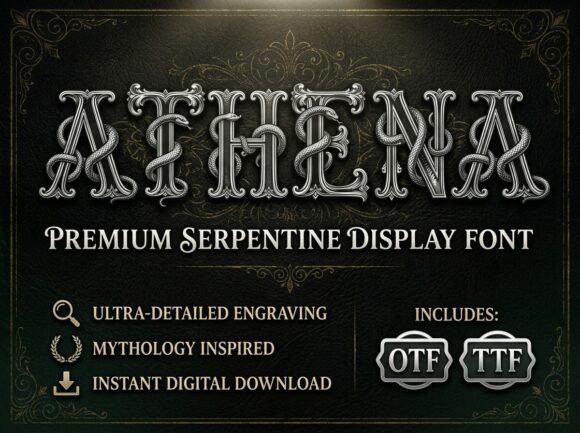 Athena: The All-Caps Display Font for Unforgettable Branding