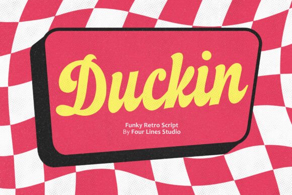 Duckin: The Groovy Script Font That Brings Retro Charm