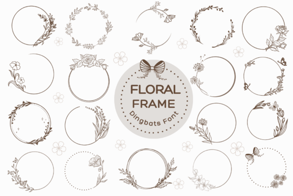 Floral Frame: The Elegant Dingbat Font for Modern Designers