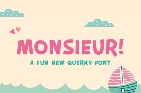 Monsieur: The Quirky Display Font for Playful Branding