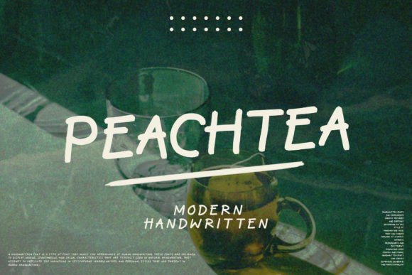 Peachtea: A Modern Handwriting Font with a Refreshing Style