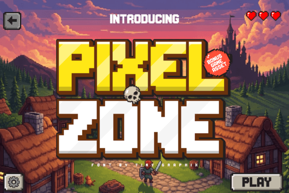 Pixel Zone: A True 8-Bit Typeface for Modern Creators