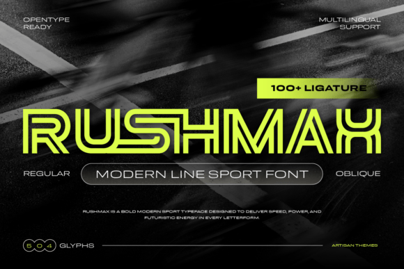 Rushmax: Capturing Speed and Power in Modern Sport Typography